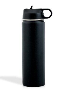 The Memory Company Black Double Wall Stainless Steel Water Bottle 22oz - NEW